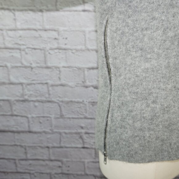 Michelle Mason Melange Zip Side Alpaca Wool Sweater - Picture 3 of 9